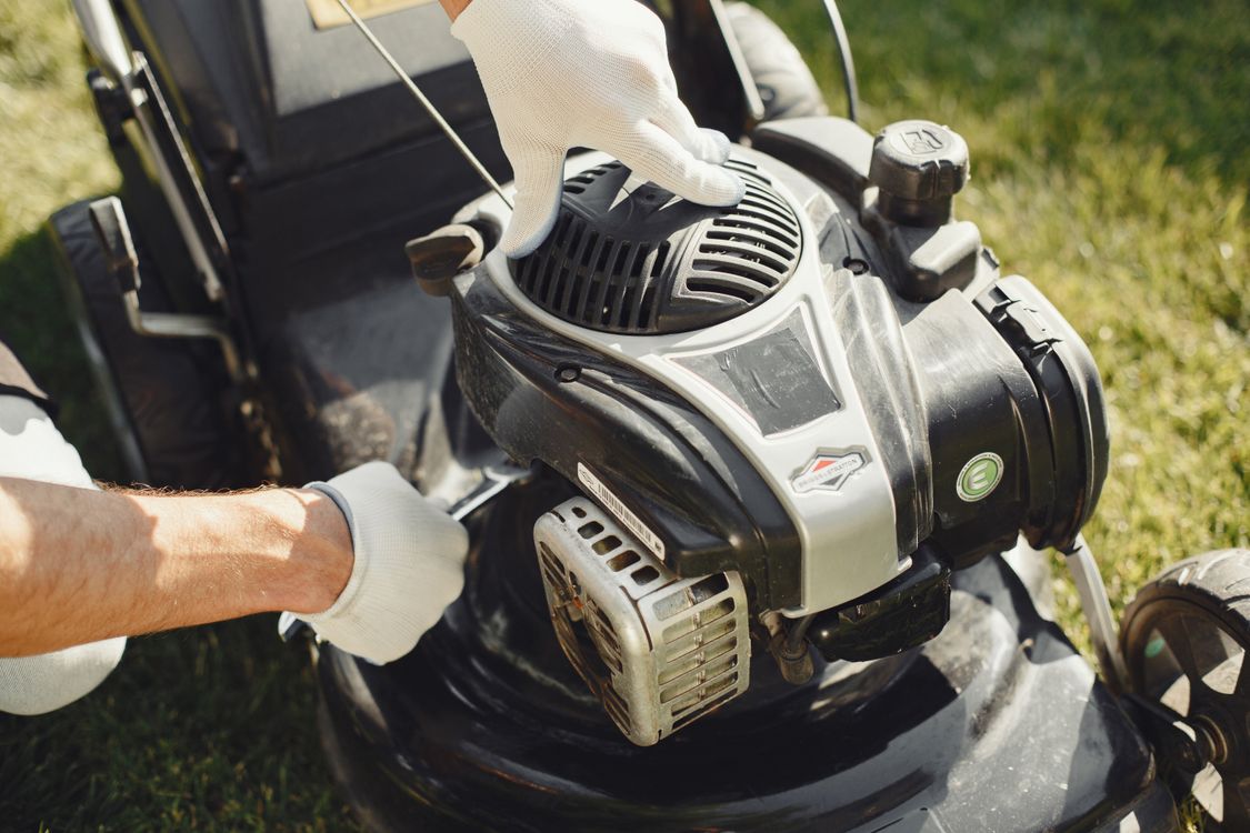 Sample close-up of a lawn mower
